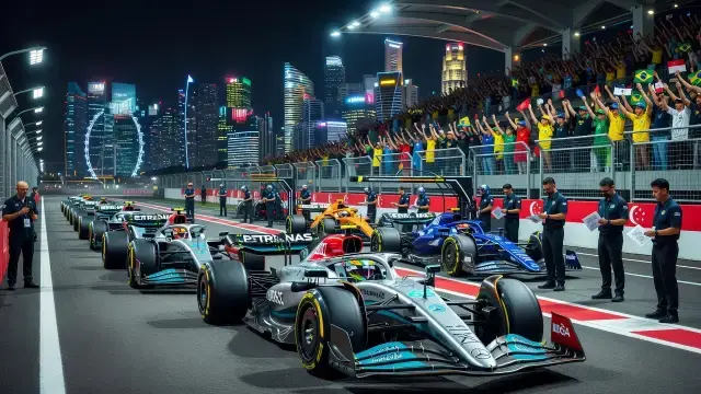 Russell larga do fundo em Singapura após trocar motor