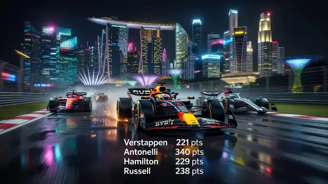 Verstappen Arrasa em Singapura e Se Aproxima da Liderança