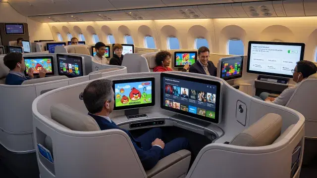 Companhias aéreas ampliam entretenimento a bordo para voos de longa distância